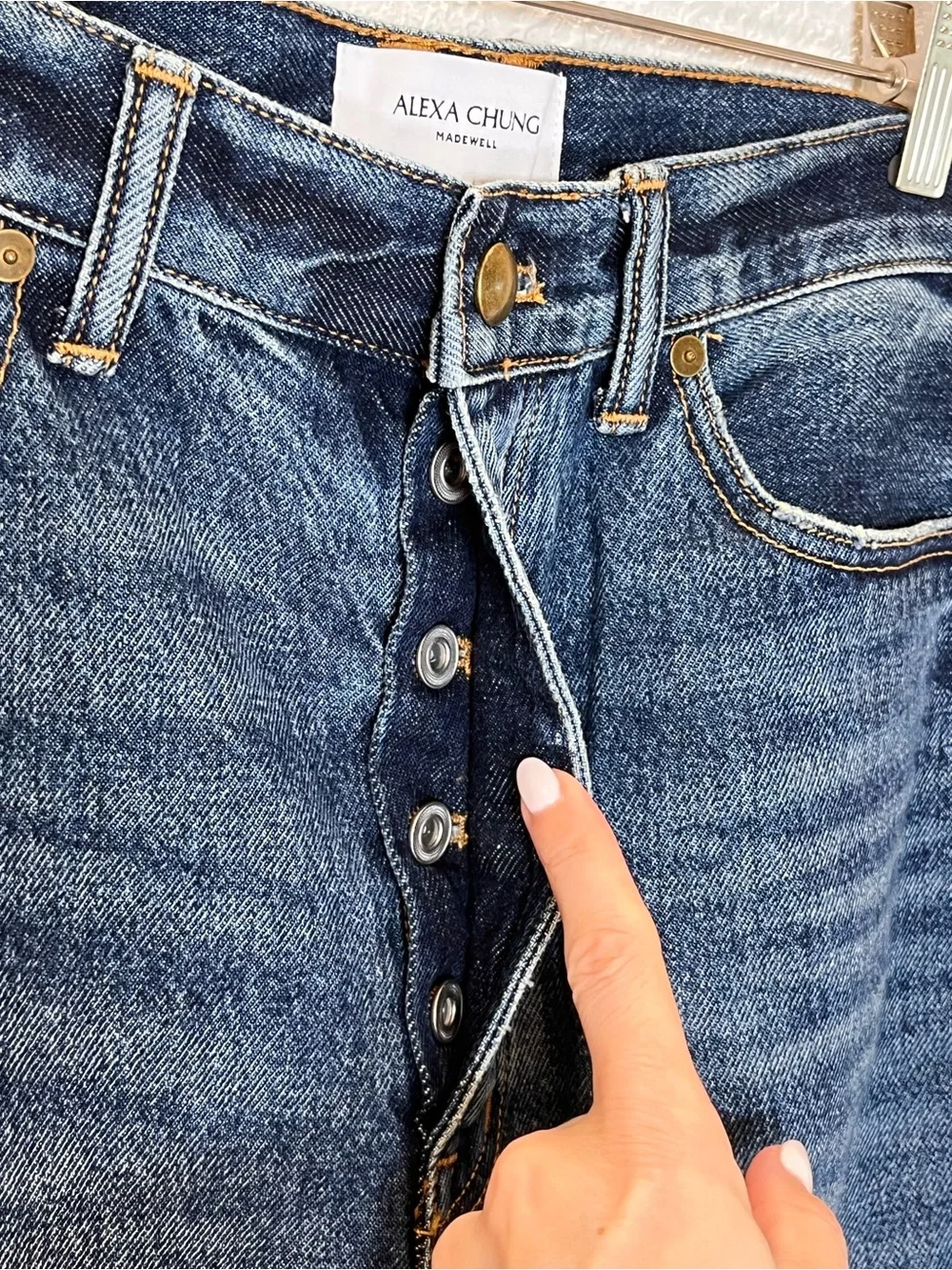 Alexa Chung for Madewell High-Rise Straight Jean in Allendale Wash size 27
